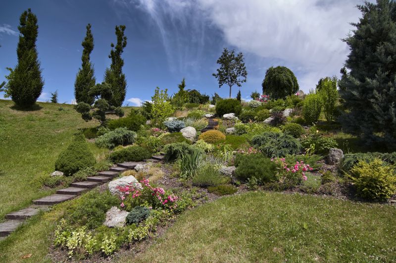 Landscaped Yard with Proper Slope
